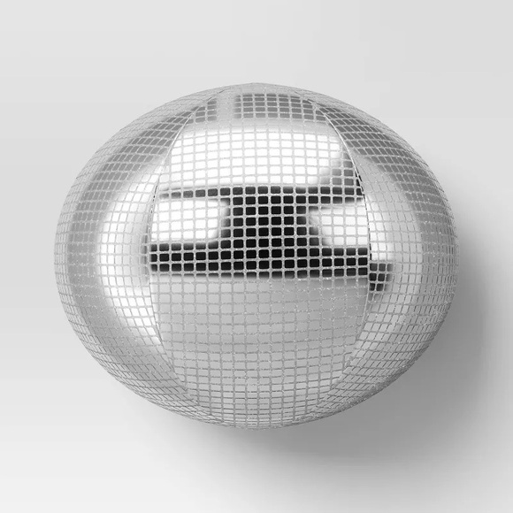 Disco Ball Throw Pillow Metallic Silver - Room Essentials™ 10"x10" NWT - Picture 4 of 4